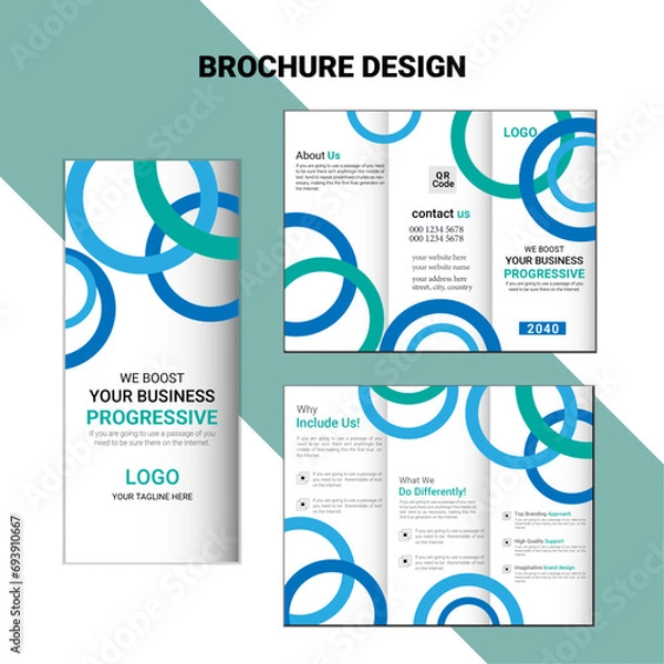 Obraz This is a Brochure design . Clean, standard colors, and beautiful and elegant writing. Which will help you expand your business.