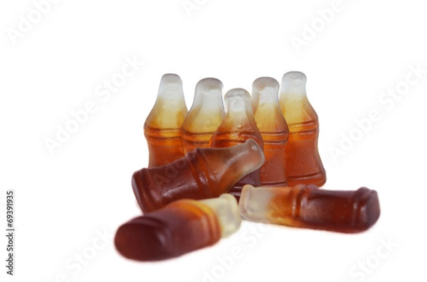 Fototapeta Chewy cola bottle background