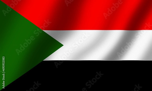Obraz Powiewająca Flaga Sudanu