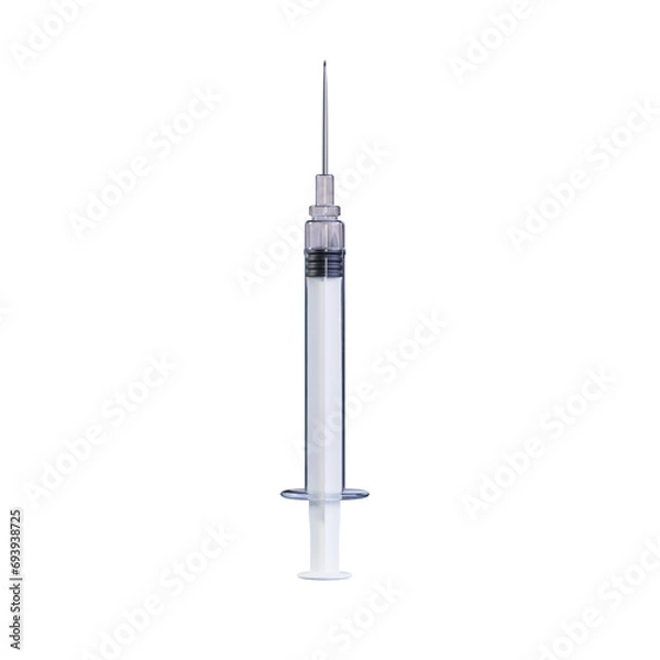 Fototapeta syringe isolated on white background , 3d render