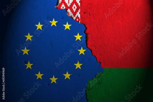 Fototapeta Relations between europe union and belarus