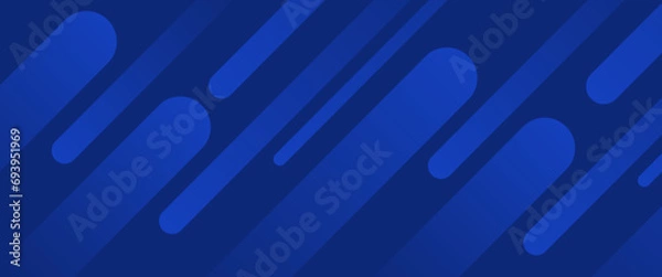 Obraz Blue vector abstract background with simple geometric shapes