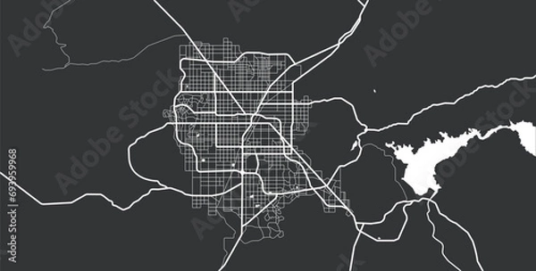 Obraz Layered editable vector illustration outline Map of Las Vegas,USA