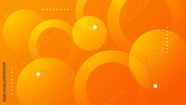 Obraz Orange vector abstract geometric shapes background