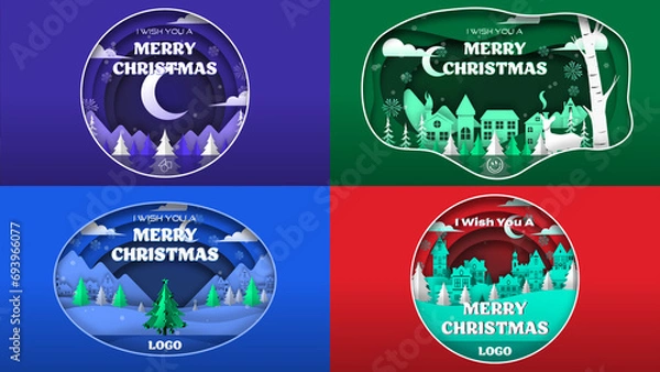 Obraz Merry Christmas Greeting Card