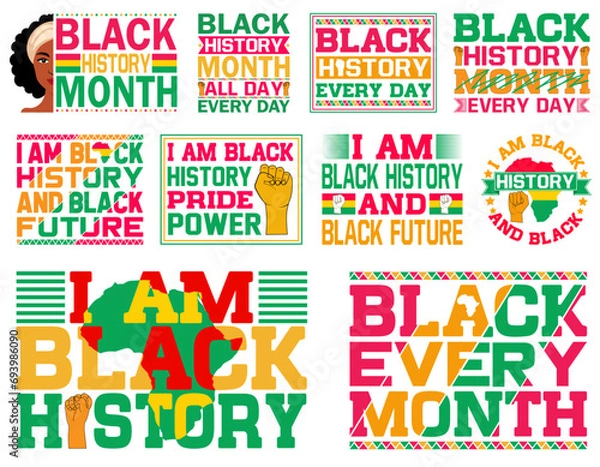Obraz Black History Month T-shirt Design Bundle.