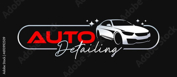 Obraz Car silhouette logo design, auto detailing modern and simple concept. vector illustration.eps