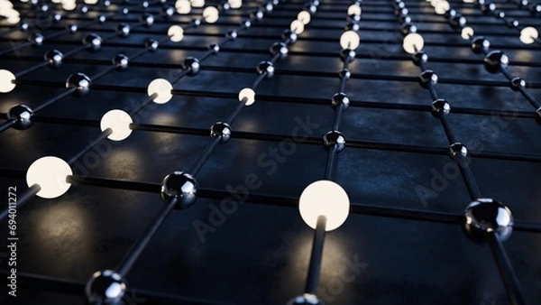 Fototapeta sci-fi connection , 3d render