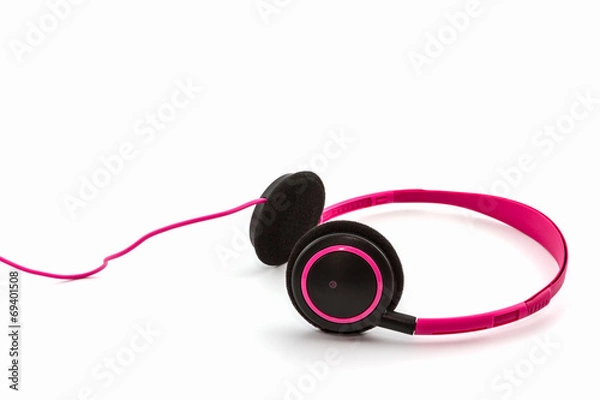 Fototapeta Pink headphones.