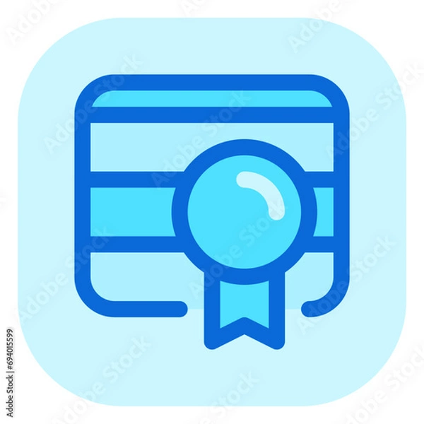 Fototapeta Editable web certificate vector icon. SEO, marketing, business. Part of a big icon set family. Perfect for web and app interfaces, presentations, infographics, etc