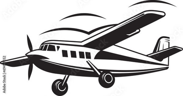 Fototapeta AirCrest Symbol Precision Vector Craft WingVista Icon Flight Inspired Design Mastery