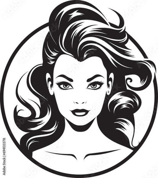 Fototapeta Empowerment Evolved Emblematic Icon Series HerLegacy Empowerment Vector Showcase