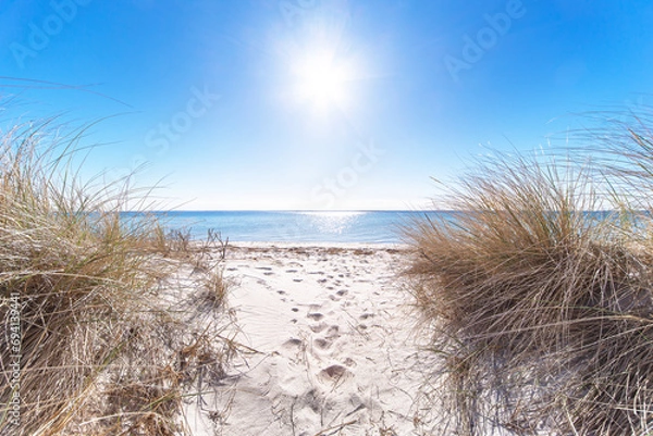 Fototapeta Wejście na plażę słońce morze ocean