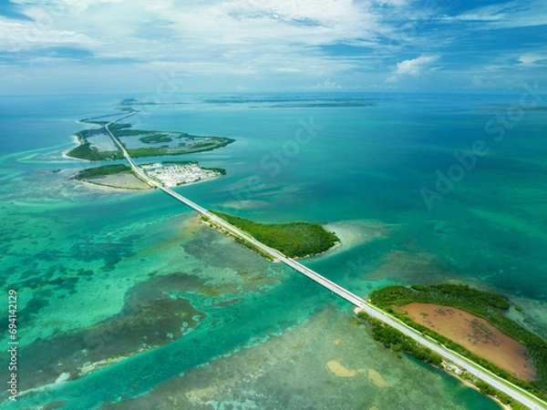 Fototapeta Aerial view on Keys at Key West