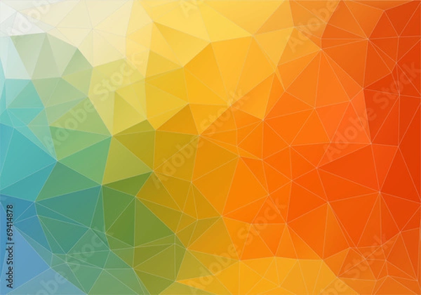 Fototapeta Abstract color polygonal background