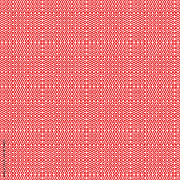 Obraz Red seamless pattern. red cross polka dots