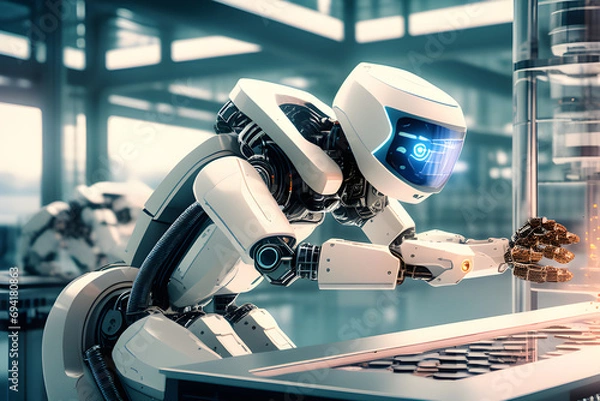 Fototapeta industries-of-the-future-actively-utilizing-ai. Generative AI