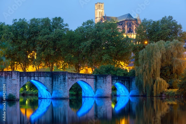 Obraz Limoges w letnią noc