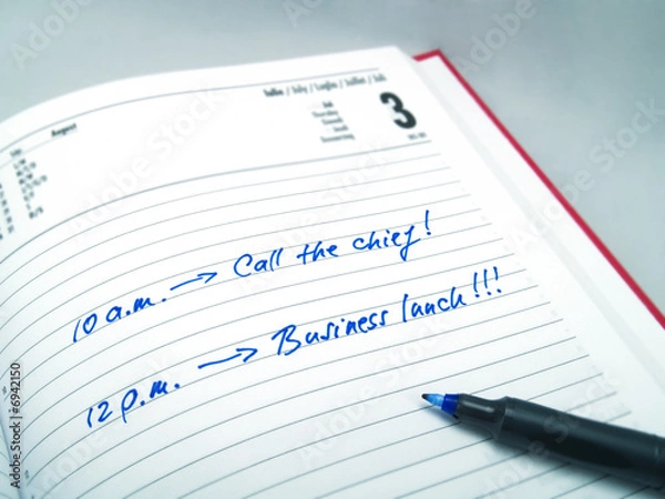 Obraz Pen on a calendar