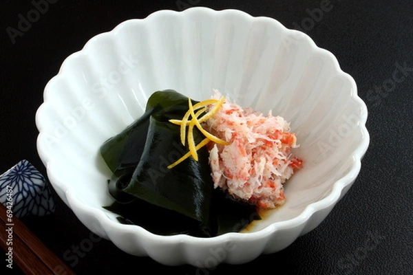 Obraz ワカメと蟹の酢の物　和食