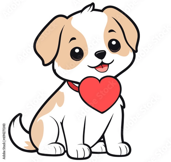 Obraz Puppy with a heart