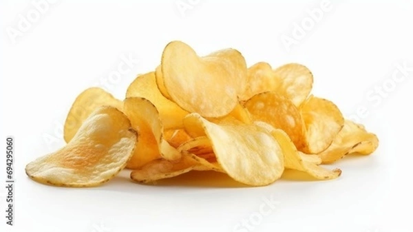 Obraz potato chips isolated. generative ai