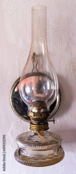 Fototapeta Original old oil lamp from the turn of the 19th and 20th centuries