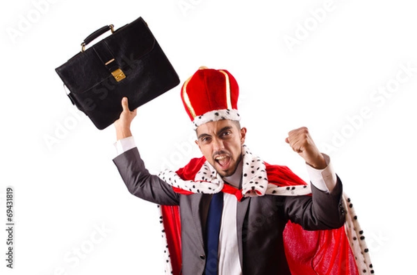 Obraz King businessman isolated on the white