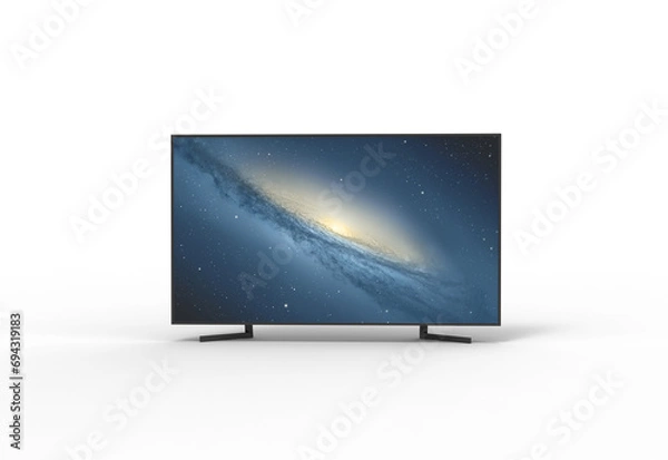 Obraz 3d tv front view with shadow 3d render