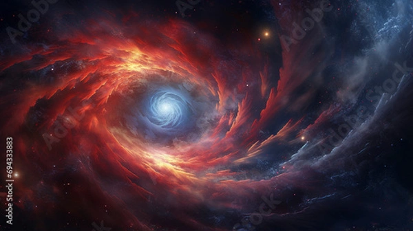 Fototapeta Nebulous Serenity: Cosmic Tapestry, generative ai
