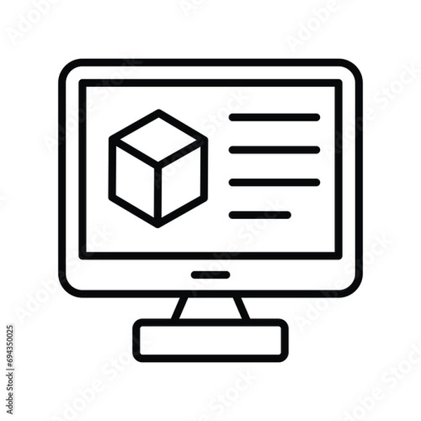 Fototapeta 3d modeling vector design, ready to use icon isolated on white background