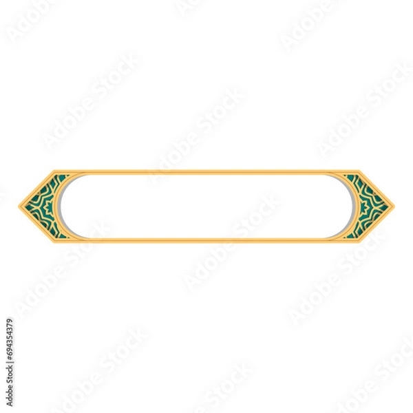 Fototapeta Islamic text box title frame border 