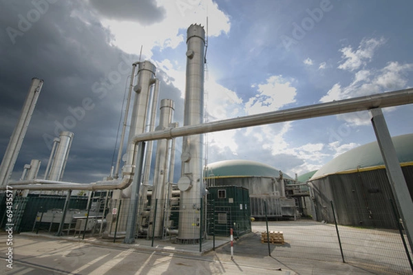 Fototapeta Biogas plant