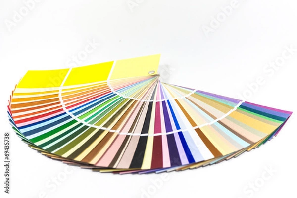 Obraz Farbfächer mit weißem Hintergrund