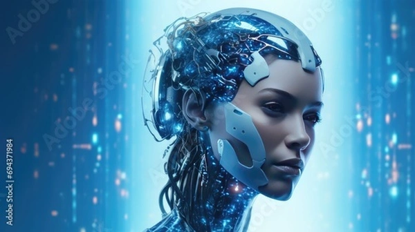 Obraz , representing futuristic technology and artificial intelligence