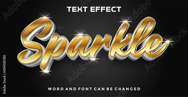 Fototapeta Sparkle editable text effect