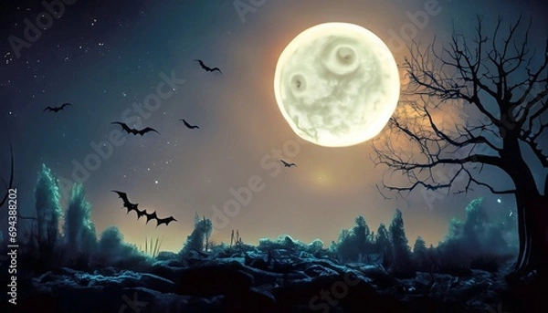 Obraz halloween background with pumpkins