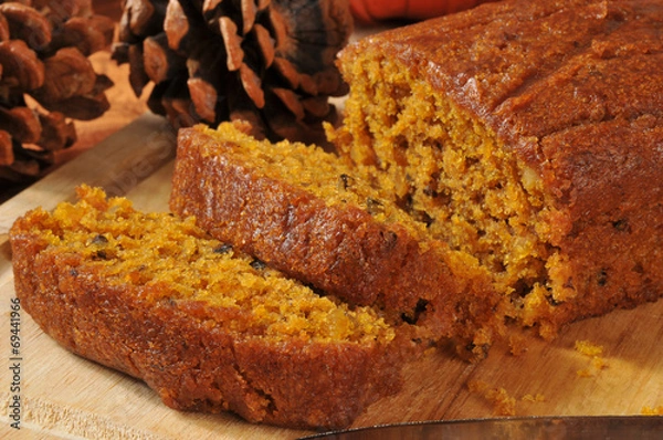 Obraz Fresh baked pumpkin bread