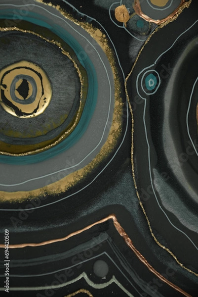 Obraz Original Epoxy Resin Geode and Abstract Art 