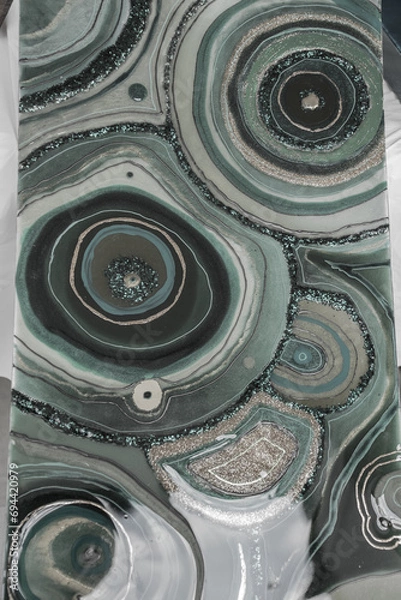 Obraz Original Epoxy Resin Geode and Abstract Art 