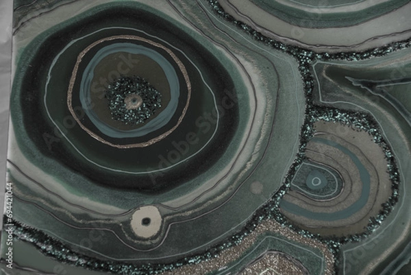 Obraz Original Epoxy Resin Geode and Abstract Art 