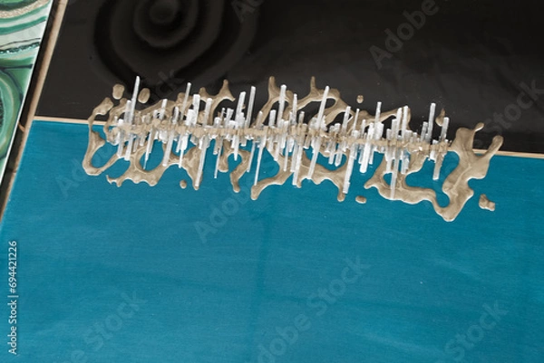 Obraz Original Epoxy Resin Geode and Abstract Art 