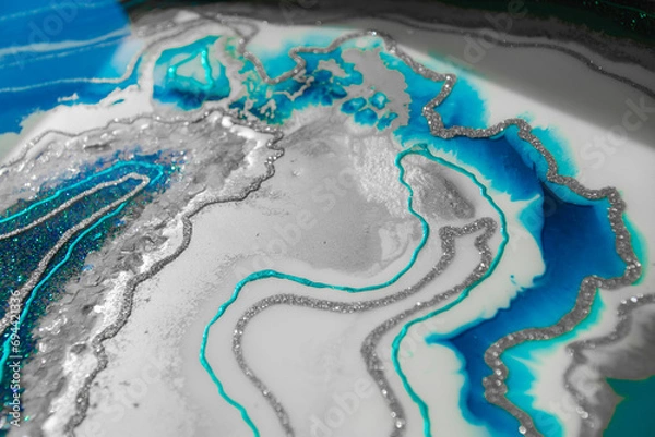 Obraz Original Epoxy Resin Geode and Abstract Art 