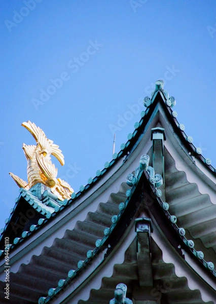 Fototapeta 日本の名古屋城の金のしゃちほこ