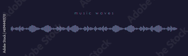 Fototapeta Music wave equalizer. Vector illustration on dark background - EPS8.