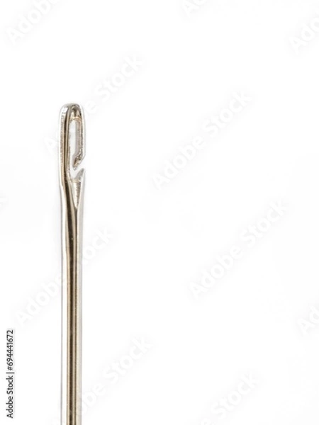 Fototapeta blind eye needle for easy threading closeup and copy space