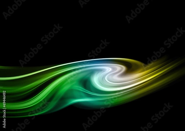 Obraz Green curl abstract background