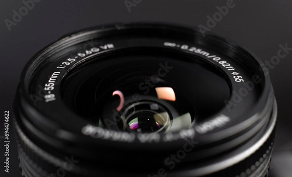 Fototapeta Close up of a digital slr camera zoom lens