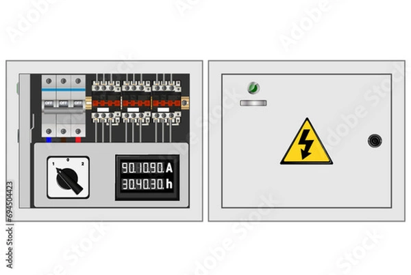 Obraz Electrical Panel With magnetic contactor