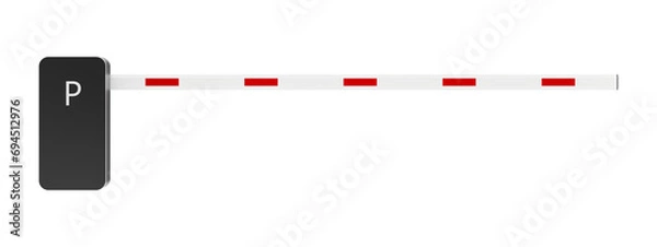 Obraz modern city barrier isolated on transparent background. Sign or symbol. 3d render